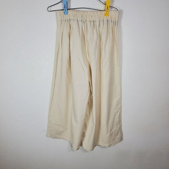 Komili Womens Wide Leg Palazzo Beige Pants Size Asian 2XL Dress Pants - Picture 6 of 12